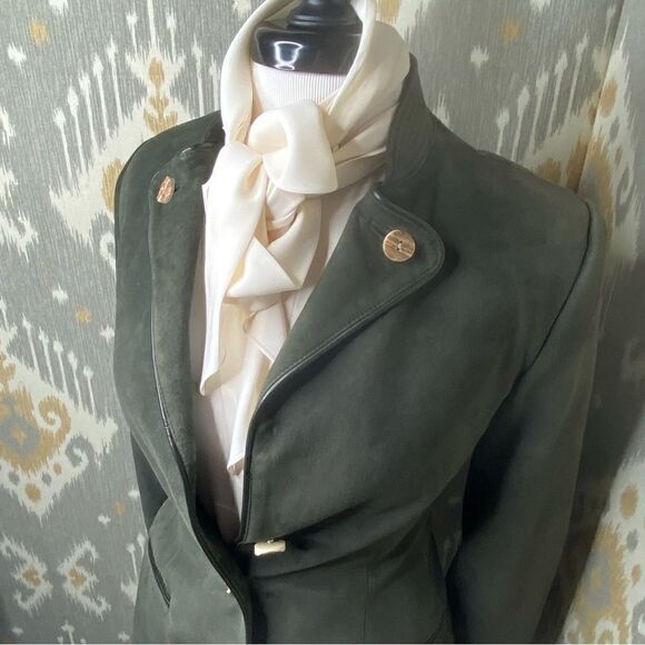 Ralph Lauren Fall 2006 Loden Lamb Suede 2-Piece Pant Suit - Picture 1 of 16